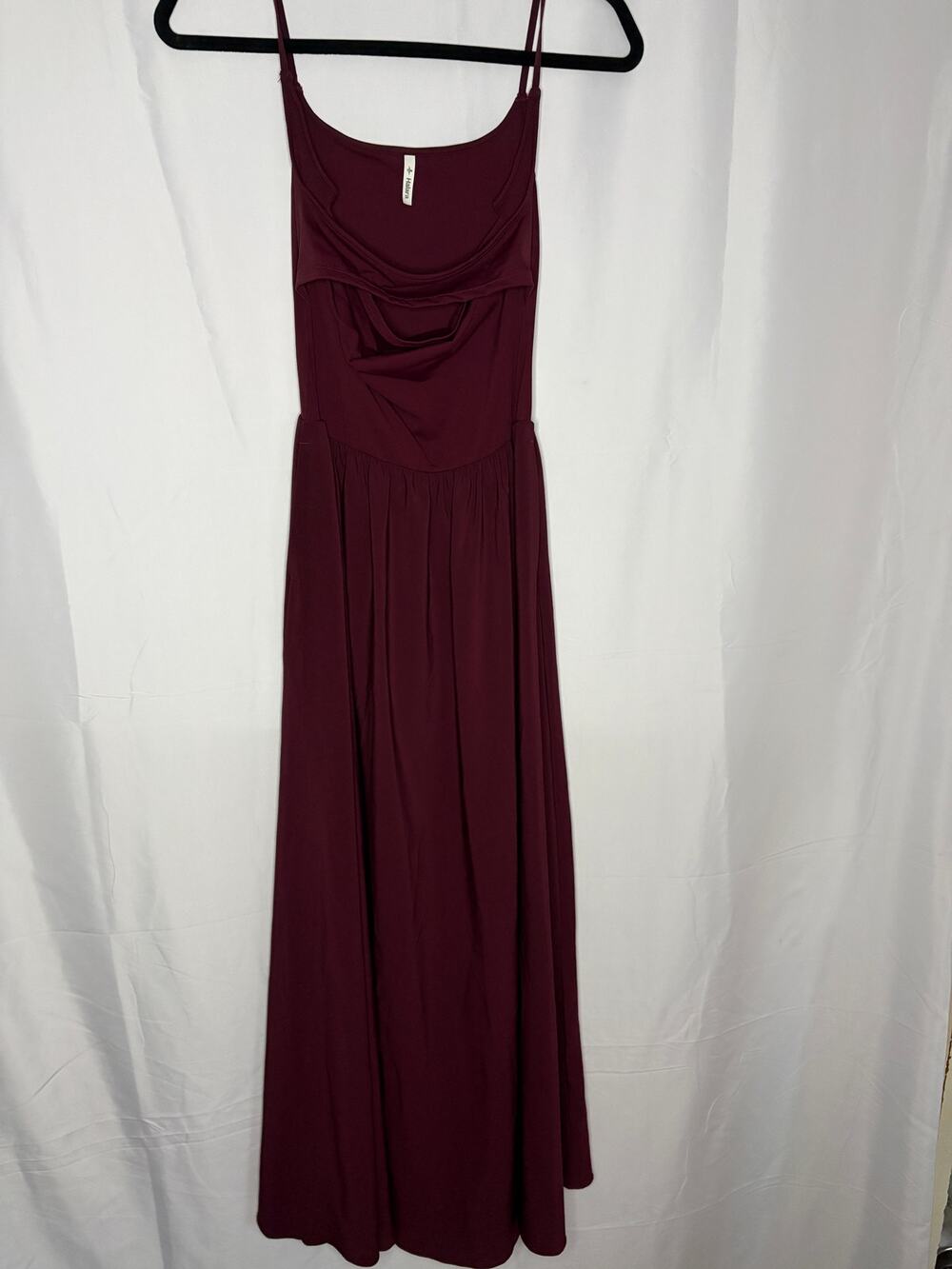 Halara Cut-Out Maxi Dress Burgundy Red Sz XS